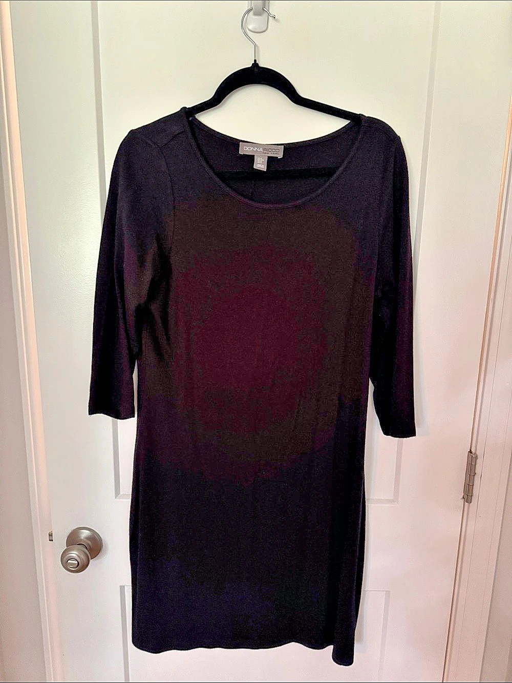 Donna Ricco Black Mini Dress 3/4 Sleeve